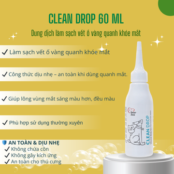 Clean Drop 60ml - Dung Dịch Làm Sạch Vết Ố Vàng Quanh Khóe Mắt