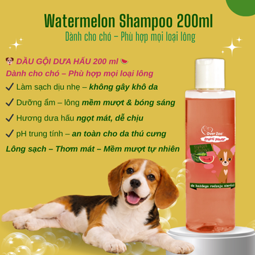 Watermelon Shampoo 200ml - Dành Cho Chó - Phù Hợp Mọi Loại Lông