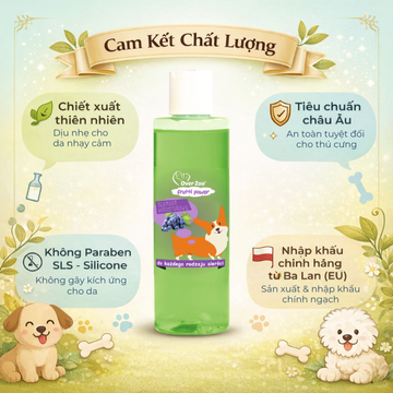 GRAPE Shampoo For All Coat Types 200 ml - Phù Hợp Cho Mọi Loại Lông Thú Cưng