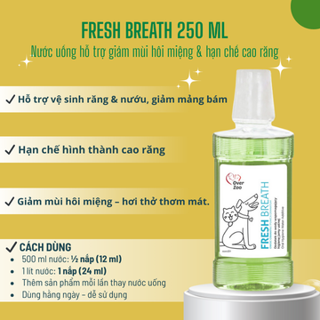 FRESH BREATH 250 ML - Nước Uống Hỗ Trợ Giảm Mùi Hôi Miệng & Hạn Chế Cao Răng