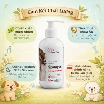 Hipoallergenic Shampoo 250ml - Sữa Tắm Cho Chó Da Nhạy Cảm