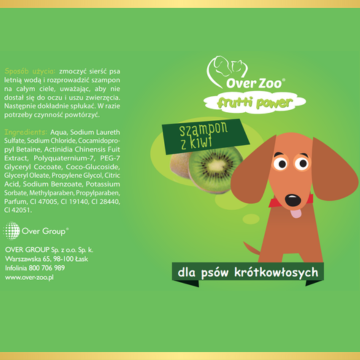 Kiwi Shampoo For Short Coated Dogs 200ml - Dầu Gội Hương Kiwi Dành Cho Chó Lông Ngắn