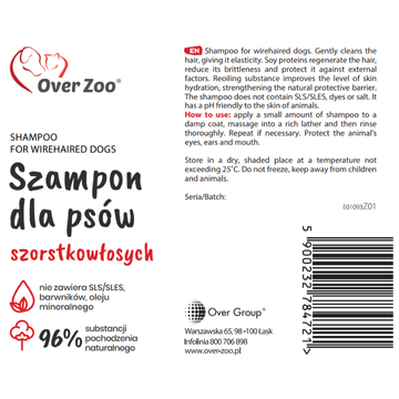 Shampoo For Wire Coaded Dogs 250ml - Sữa Tắm Cho Chó Lông Cứng