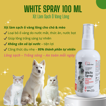 White Spray 100ml - Dung Dịch Xịt Loại Bỏ Ố Vàng Lông